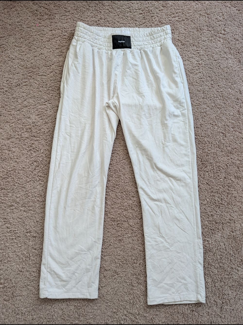 Talentless Womens White Wide Leg Infamous Boxing Collection Pants Size Large